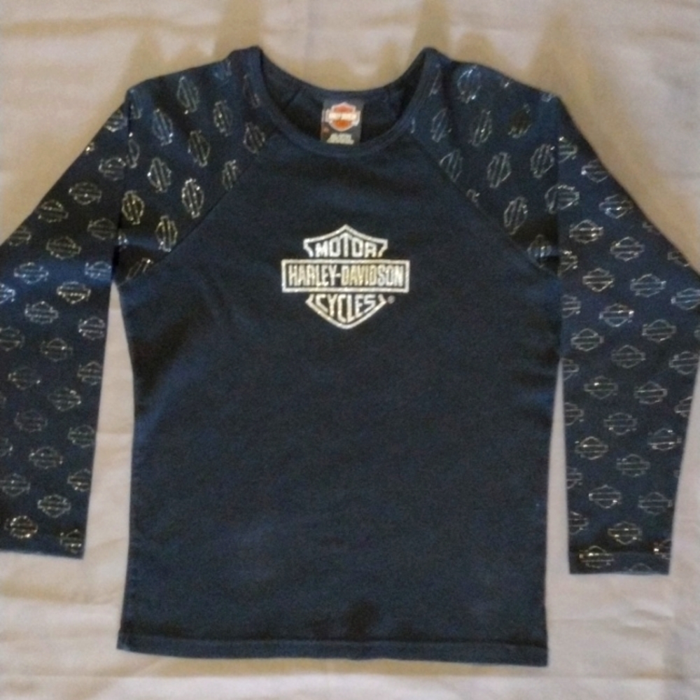 3/4 sleeve Harley top